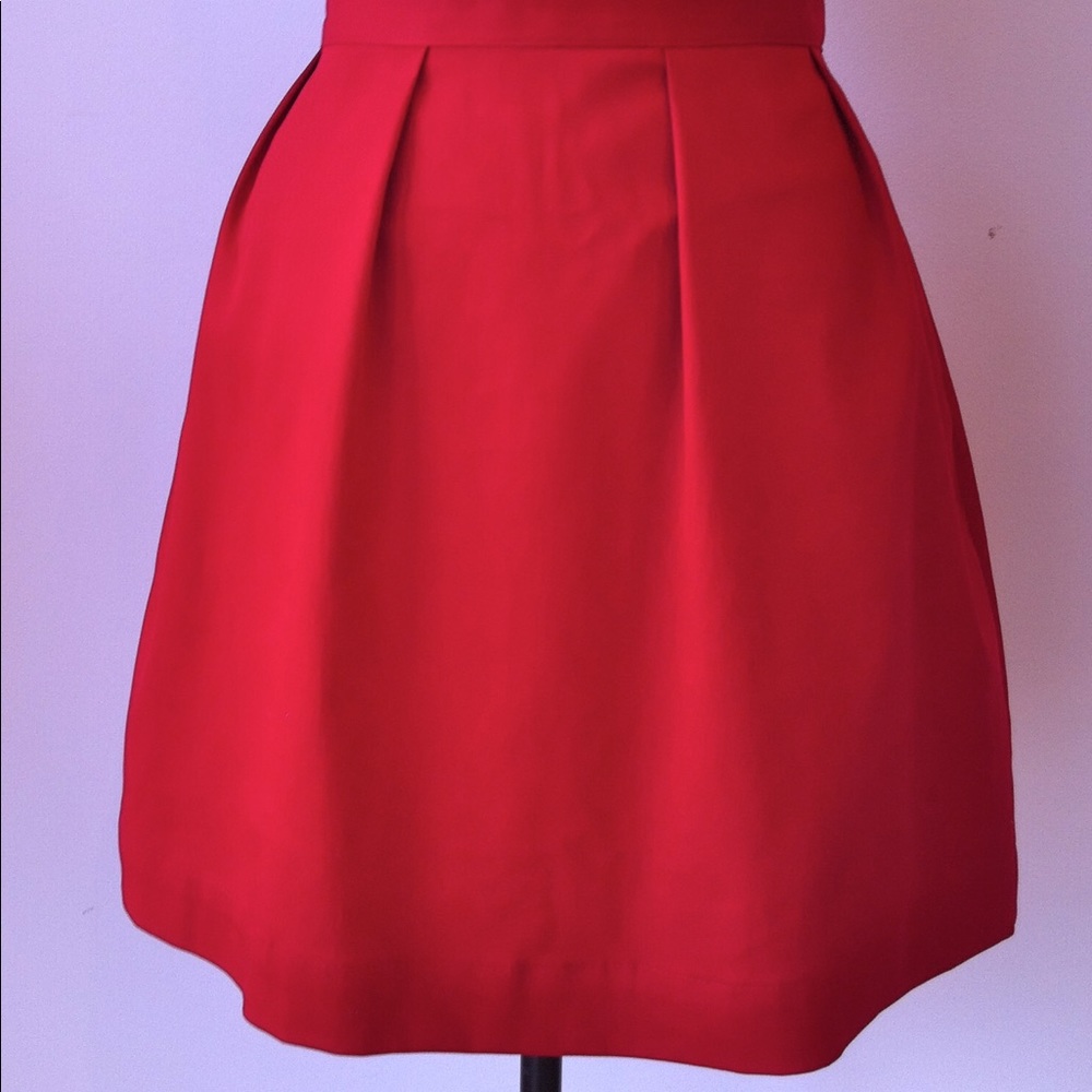 red cotton skirt